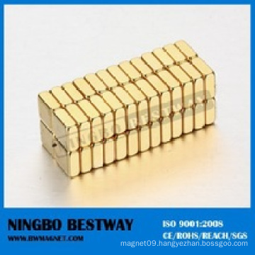 N35 Gold Coated Magnet Block